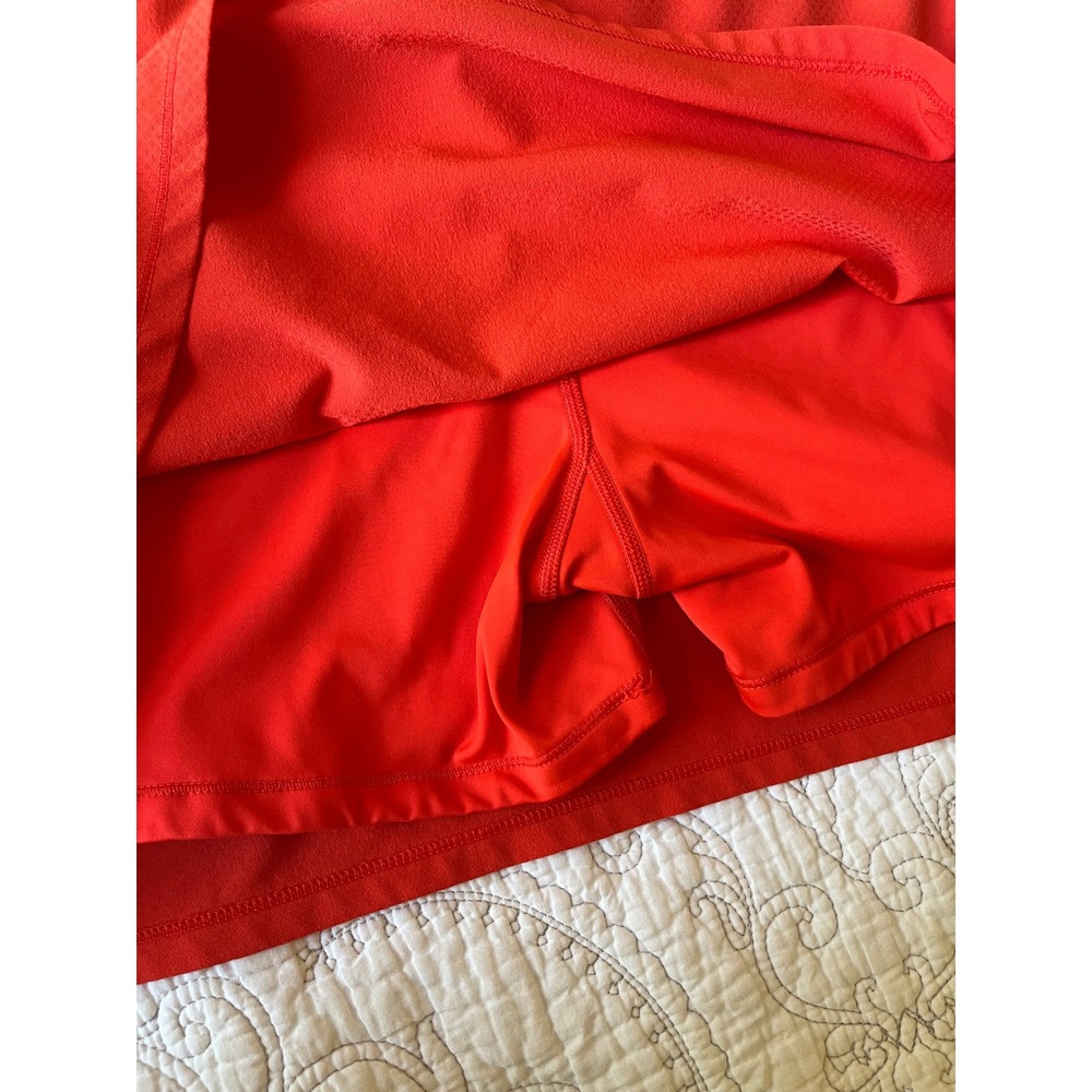 Athleta Action Skort Orange Red Dobby Vermillion Active Tennis Golf Women's M - Picture 7 of 11